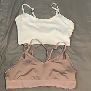 PINK Victoria's Secret White and Tan Tops